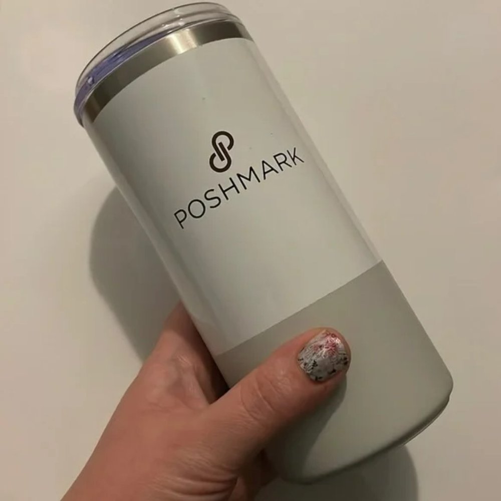 POSHMARK Tumbler Coffee Tea Reuseable Eco Friendly Travel Friendly Has Lid - Picture 6 of 6